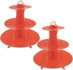 Biodegradable Red Colored Printed Paper Cupcake Stand In Gift Store