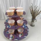 SGS Round Paper Cupcake Stand Dessert Tower Recycled 3 Tiers Display Holder